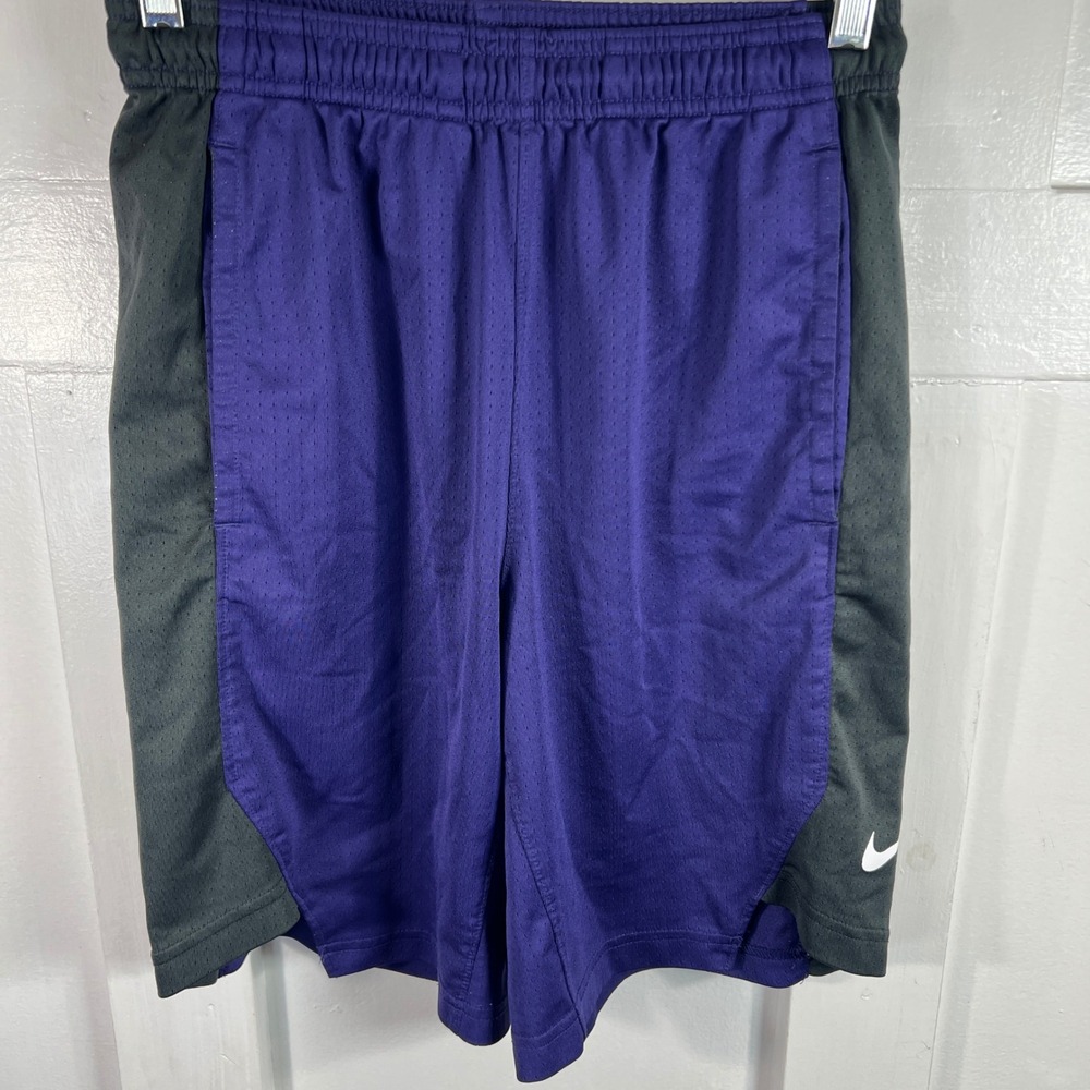 Nike Dri-FIT Mens Practice Shorts Purple Grey Mesh Athletic M73682 Size S